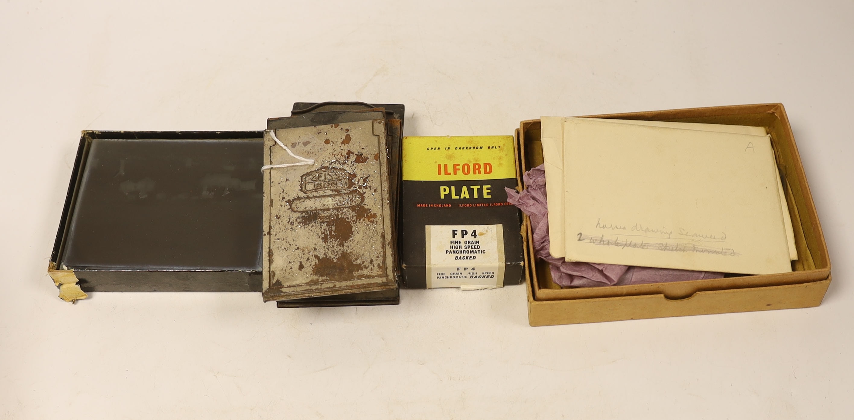 Red Label Zona and a collection of other photographic plates